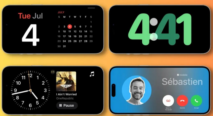 镜铁区苹果手机维修分享iOS17横屏充电待机显示有什么好处 
